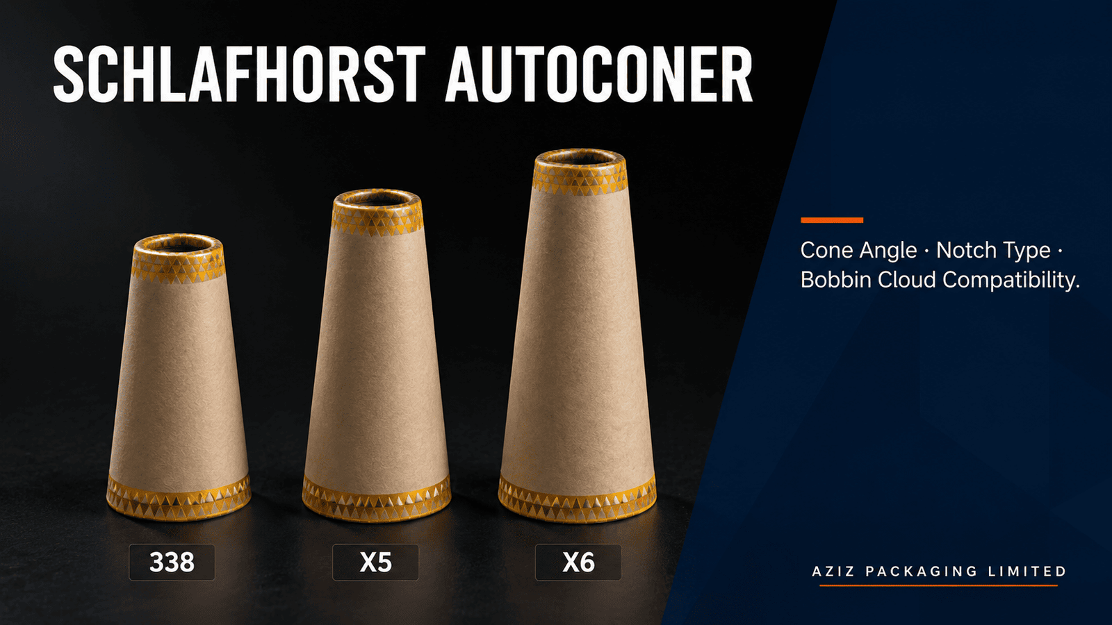 Paper Cone Specifications for Schlafhorst Autoconer 338, X5, and X6 (Bobbin Cloud Guide)
