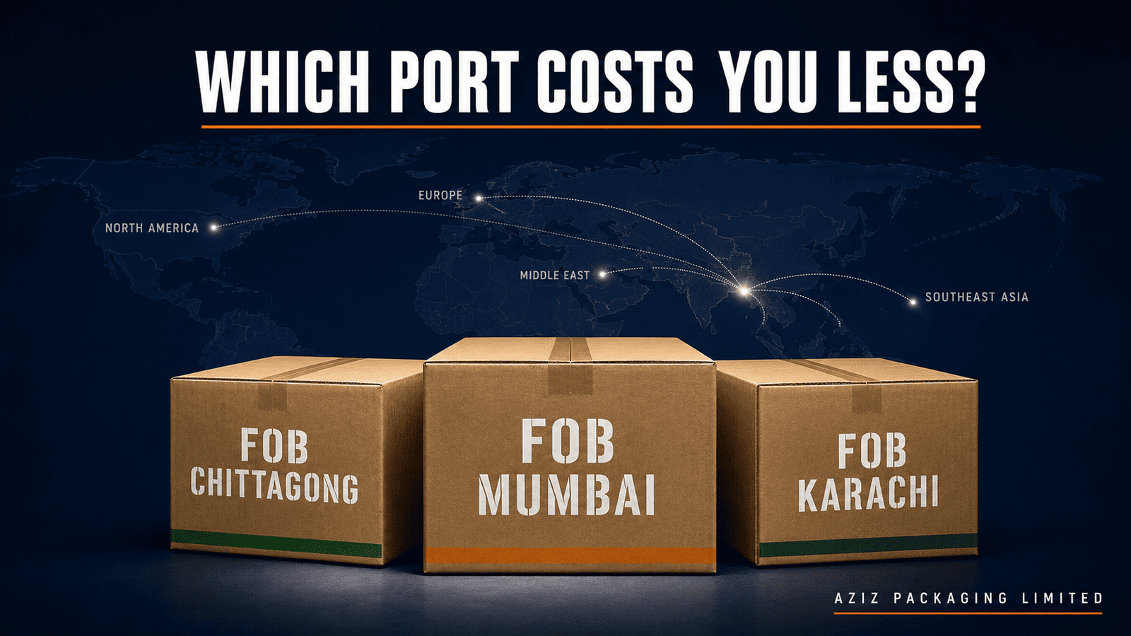 FOB Chittagong vs FOB Mumbai vs FOB Karachi: Paper Cone Shipping Costs Compared