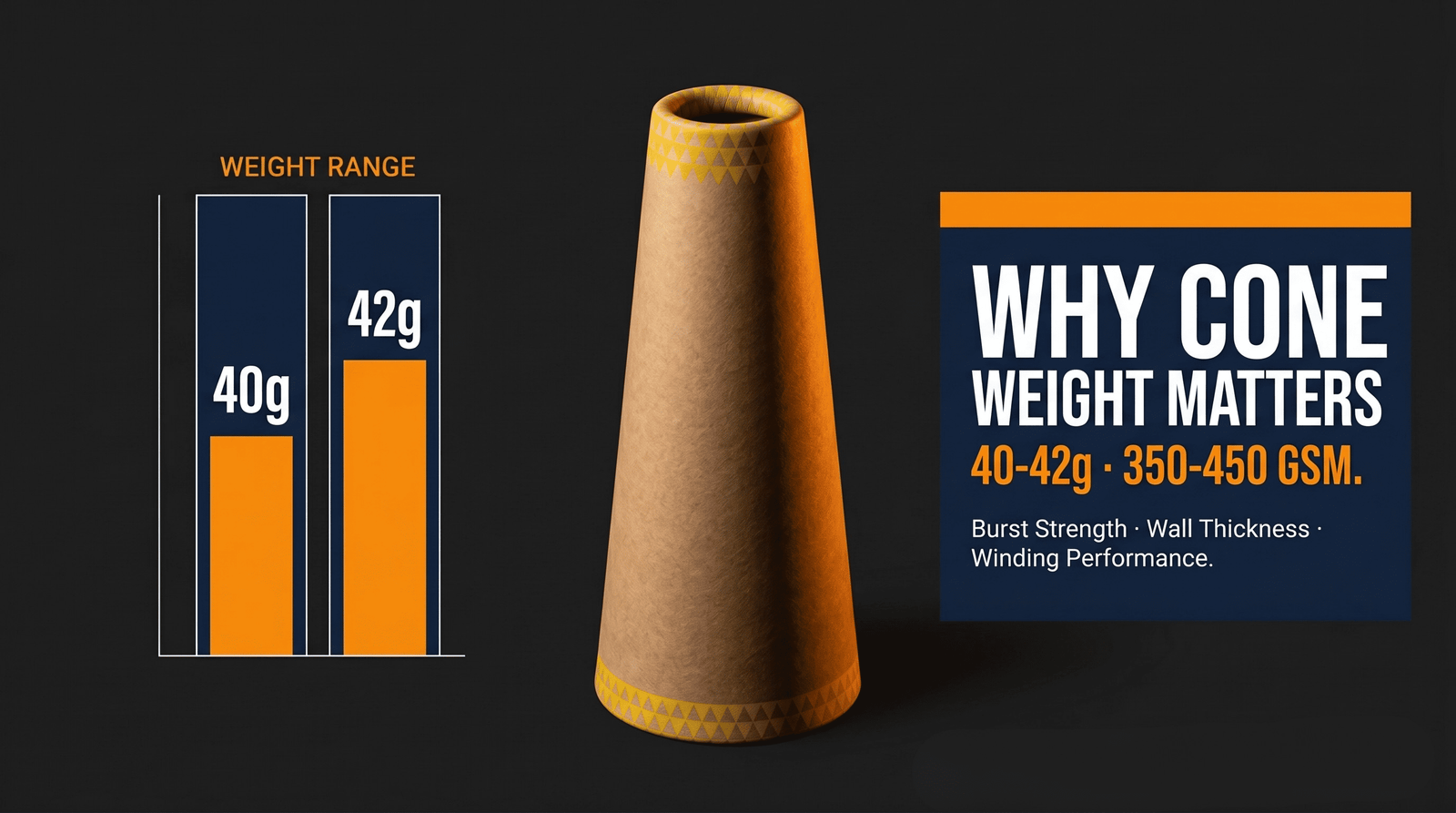 Paper Cone Weight and GSM: Why 40-42g and 350-450 GSM Defines Auto-Machine Cone Performance