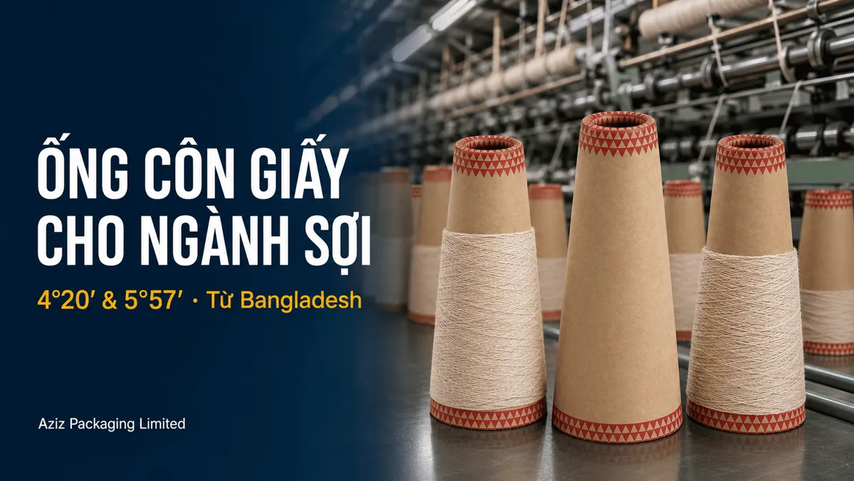 Nhà Cung Cấp Ống Côn Giấy Cho Ngành Sợi (4°20′ & 5°57′) — Từ Bangladesh