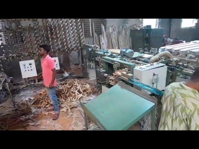 Paper cone production line on the factory floor